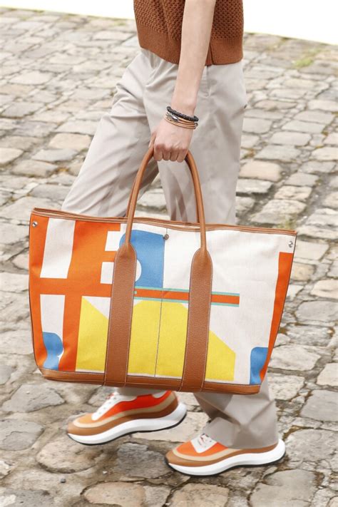 hermes garden party canvas bag.